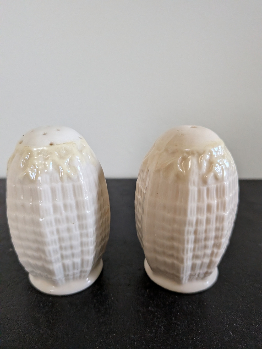 Belleck Tridaena Cob Pattern Salt & Pepper Shaker Set